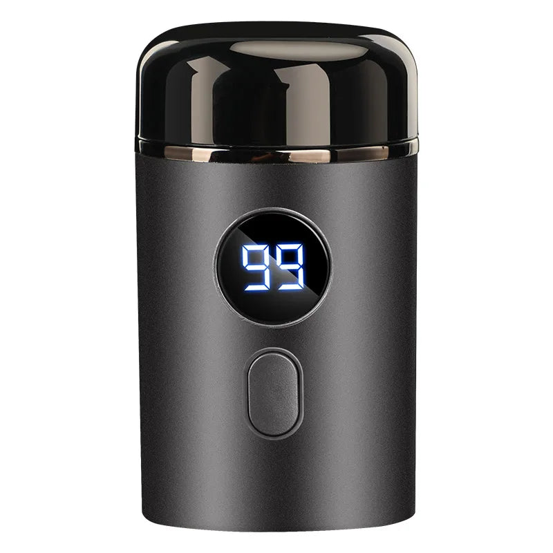 Small Steel Gun Shaver Type-C Rechargeable Digital Display Electric Men'S Razor Smart Portable Mini Travel Use