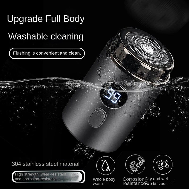 Small Steel Gun Shaver Type-C Rechargeable Digital Display Electric Men'S Razor Smart Portable Mini Travel Use
